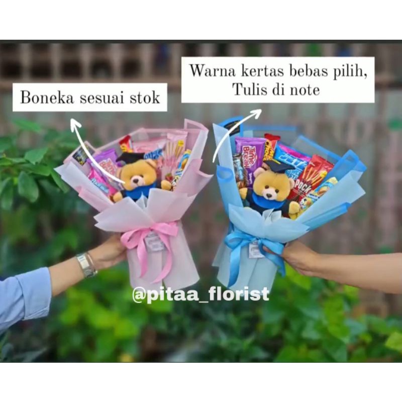 Buket Wisuda / Buket Boneka Wisuda / Buket Graduation / Buket Snack Wisuda / Hadiah Wisuda