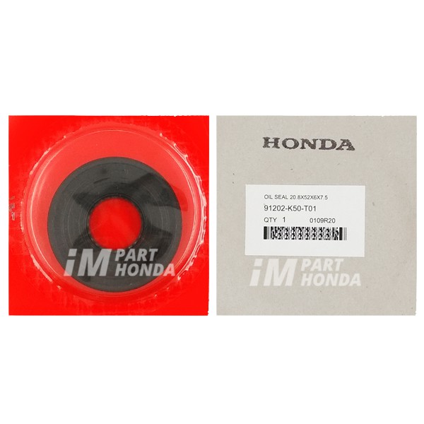91202-K50-T01 Oil Seal Sil Kruk As Kiri 20.8X52X6X7.5 Beat eSP K25 Pop Eco Street K81 Scoopy eSP K16