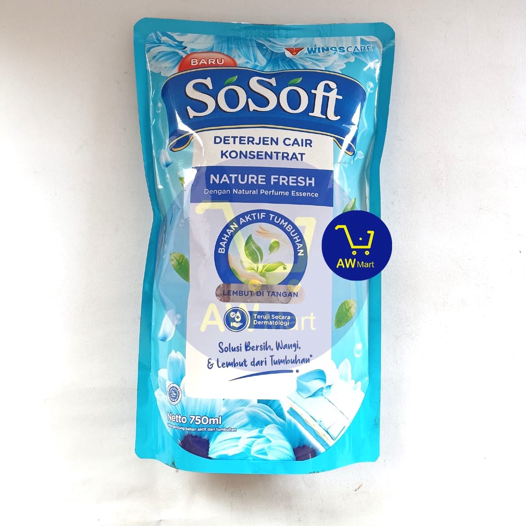 SO SOFT DETERJEN CAIR KONSENTRAT 750ML - NATURE FRESH