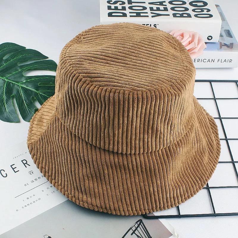 Topi Bucket Adjustable Bahan Corduroy Fleece Gaya Barat Untuk pria dan wanita / Bucket Corduroy Viral Bisa Bayar Di Tempat