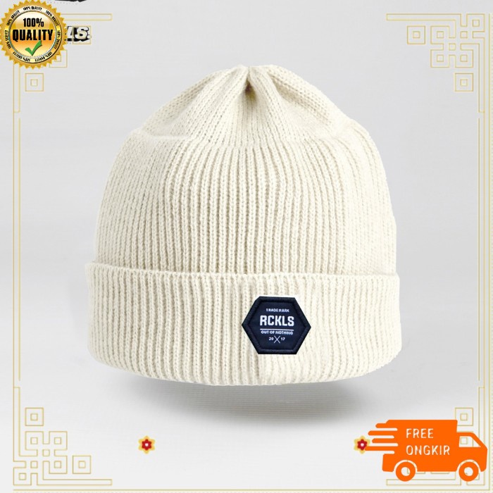 PROMO Rckls.ltd | Insane co - Topi Kupluk Pria wanita | beanie hat Distro - RCKLS PUTIH