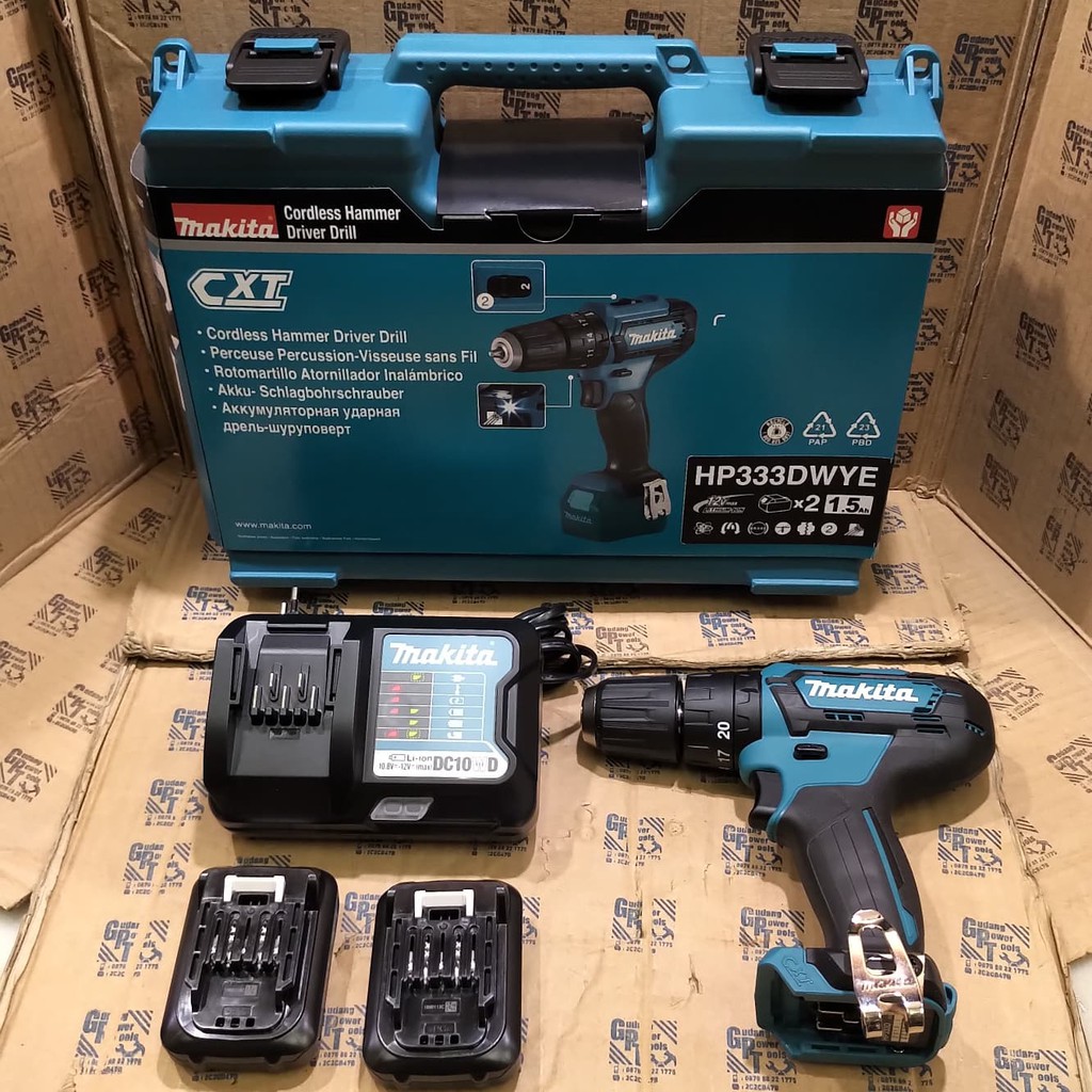 GOYANG HARGA: Mesin Bor Baterai Cordless Drill 12V Makita HP333D 100%ORIGINAL