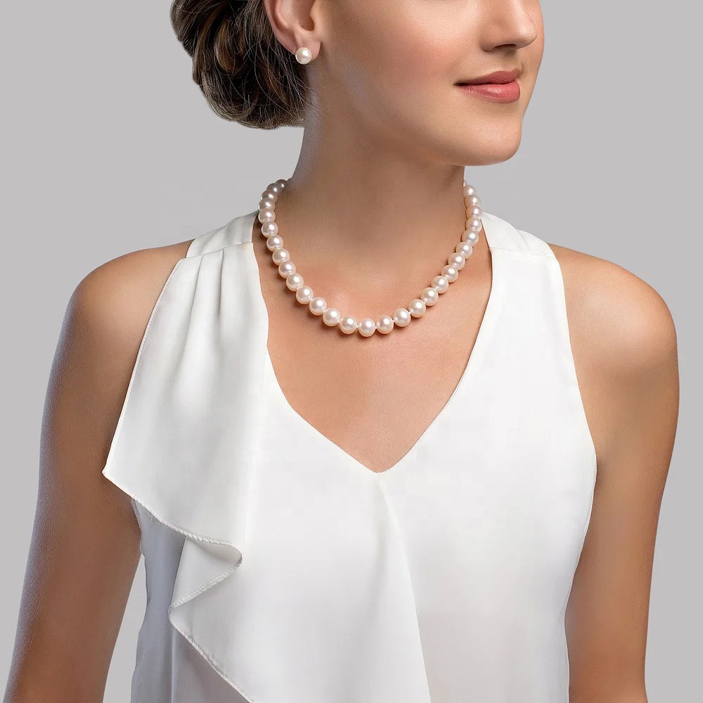 Kalung Choker Rantai Klavikula Hias Manik-Manik Mutiara Imitasi Gaya Retro Korea Untuk Wanita