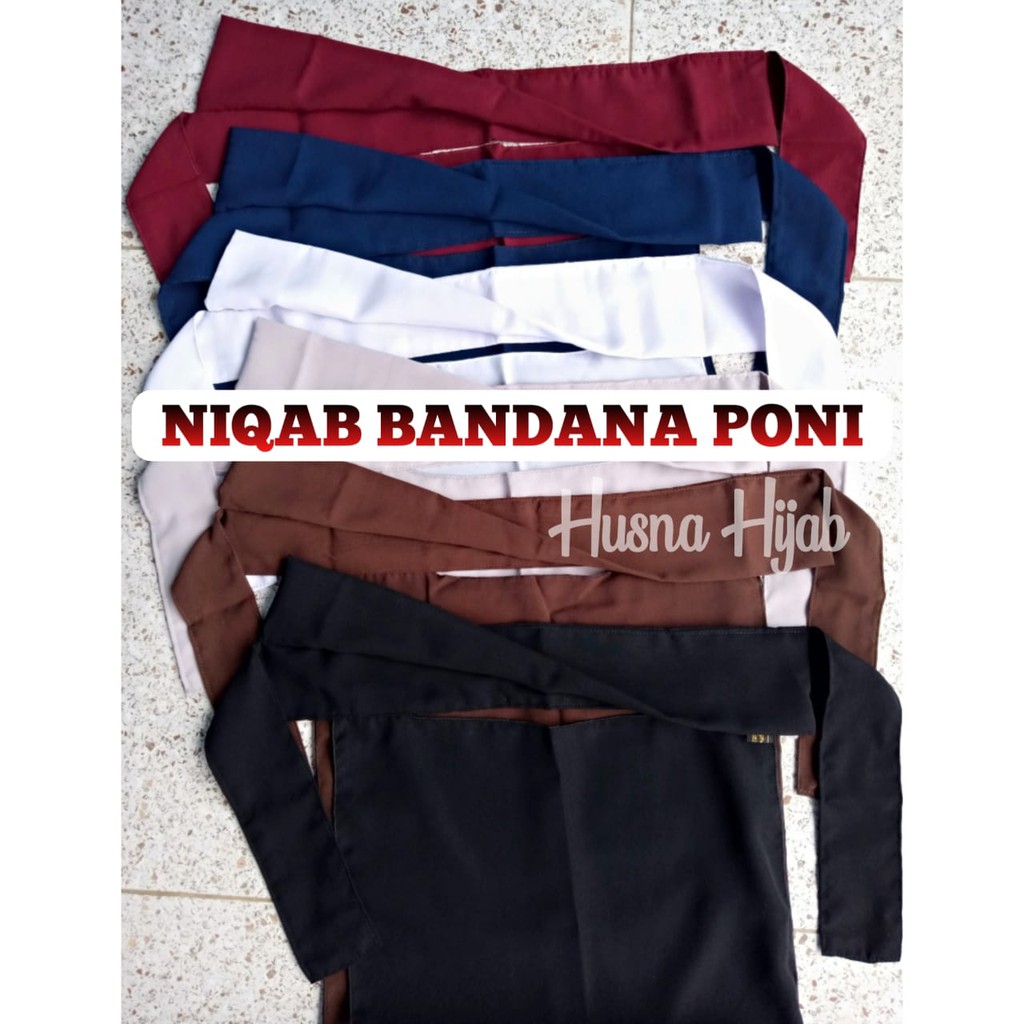 [BRAND HUSNA HIJAB] Cadar Bandana Poni / Bandana Poni Dewasa / Cadar Poni