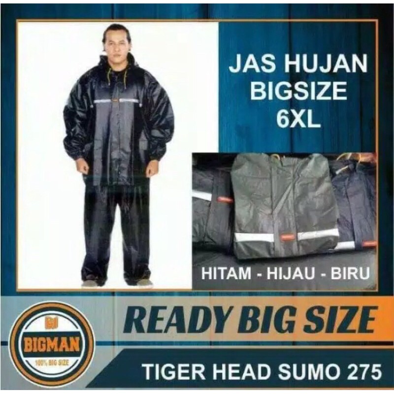 Jas Hujan Sumo Tiger Head 68275 super besar 6XL Big size Jas Hujan SUMO Termurah Jas Hujan murah