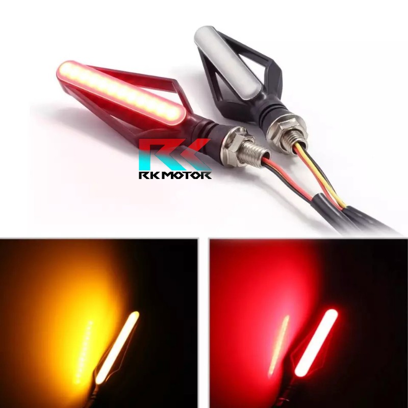 Lampu Sein Motor Led Running 2in1 Plus DRL Model L30 Sepasang