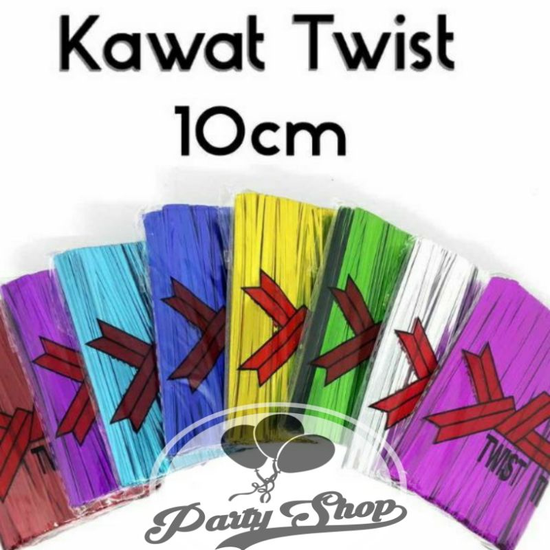 Tali Kawat / Kawat Souvenir Potongan/ Twist Tie / Kawat Emas 10cm / pita kawat murah