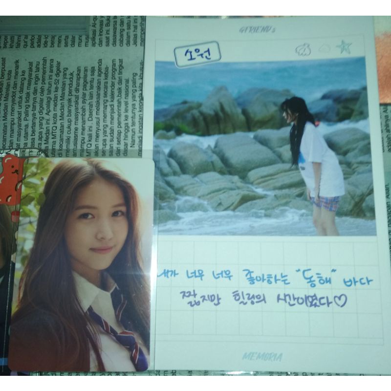 [TAKE ALL] GFRIEND SOWON PHOTOCARD SNOWFLAKE POSTCARD MEMORIA OFFICIAL IN YANGYANG OFFICIAL MERCH PC