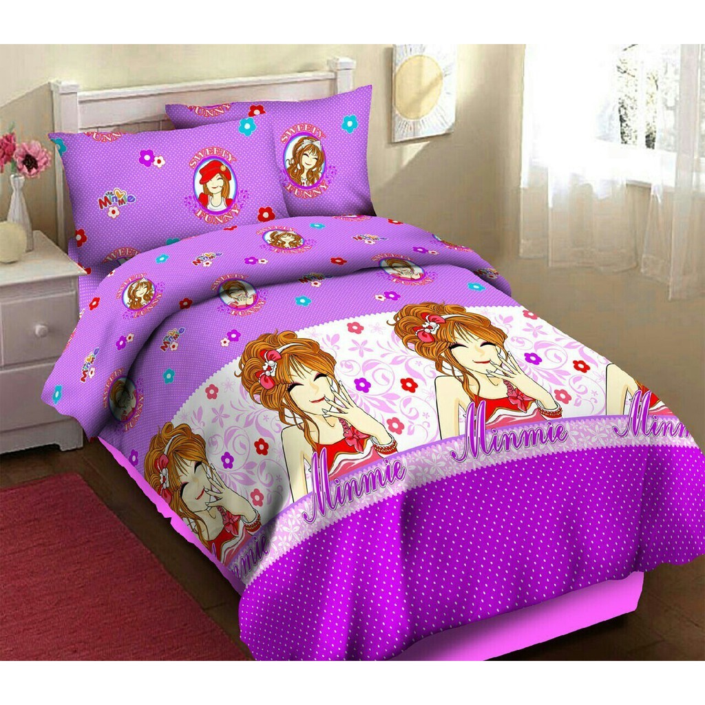 SPREI, SARUNG BANTAL GULING EXCLUSIVE *MINMIE UNGU*