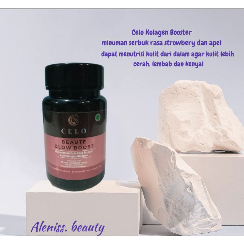 Celo Whitening Glow Booster Serbuk Kolagen Pemutih badan