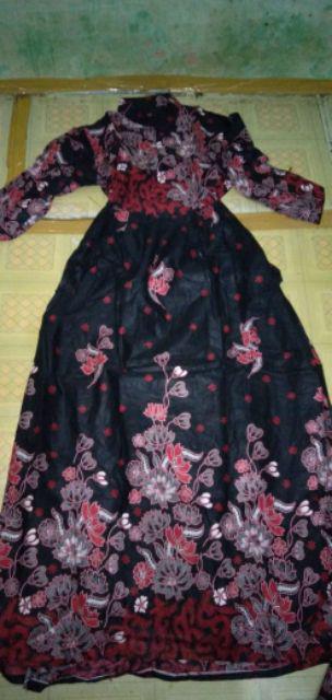 Batik Couple Keluarga Sania Ruffle Ori Ndoro Jowi Dnt Motif Sakura Merah Termurah