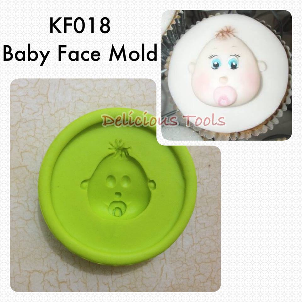 SM109 Baby Face Mold Silicone Mould cetakan silikon clay fondant