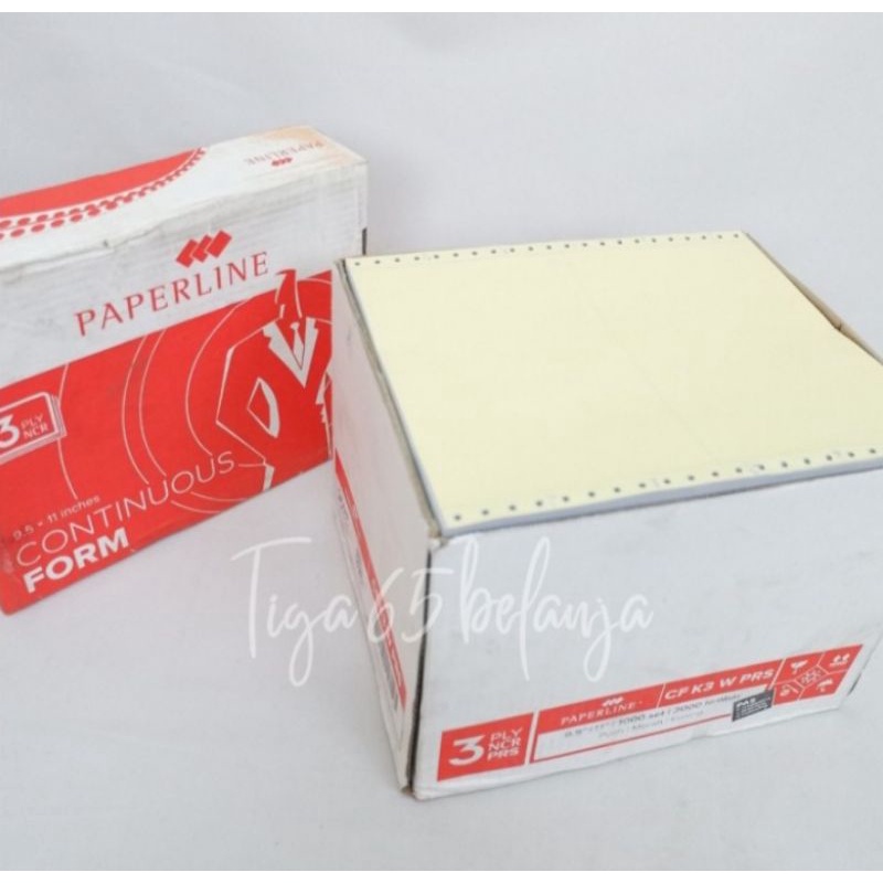 CONTINUOUS FORM 3 ply | Kertas Komputer Paperline 9.5 x 11 CF K3 W PRS