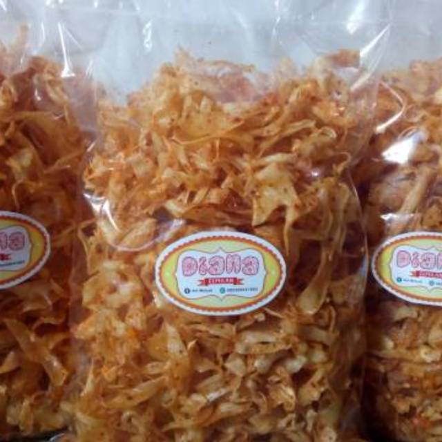 

Kripik gangsor pedas gurih kemasan 250gr