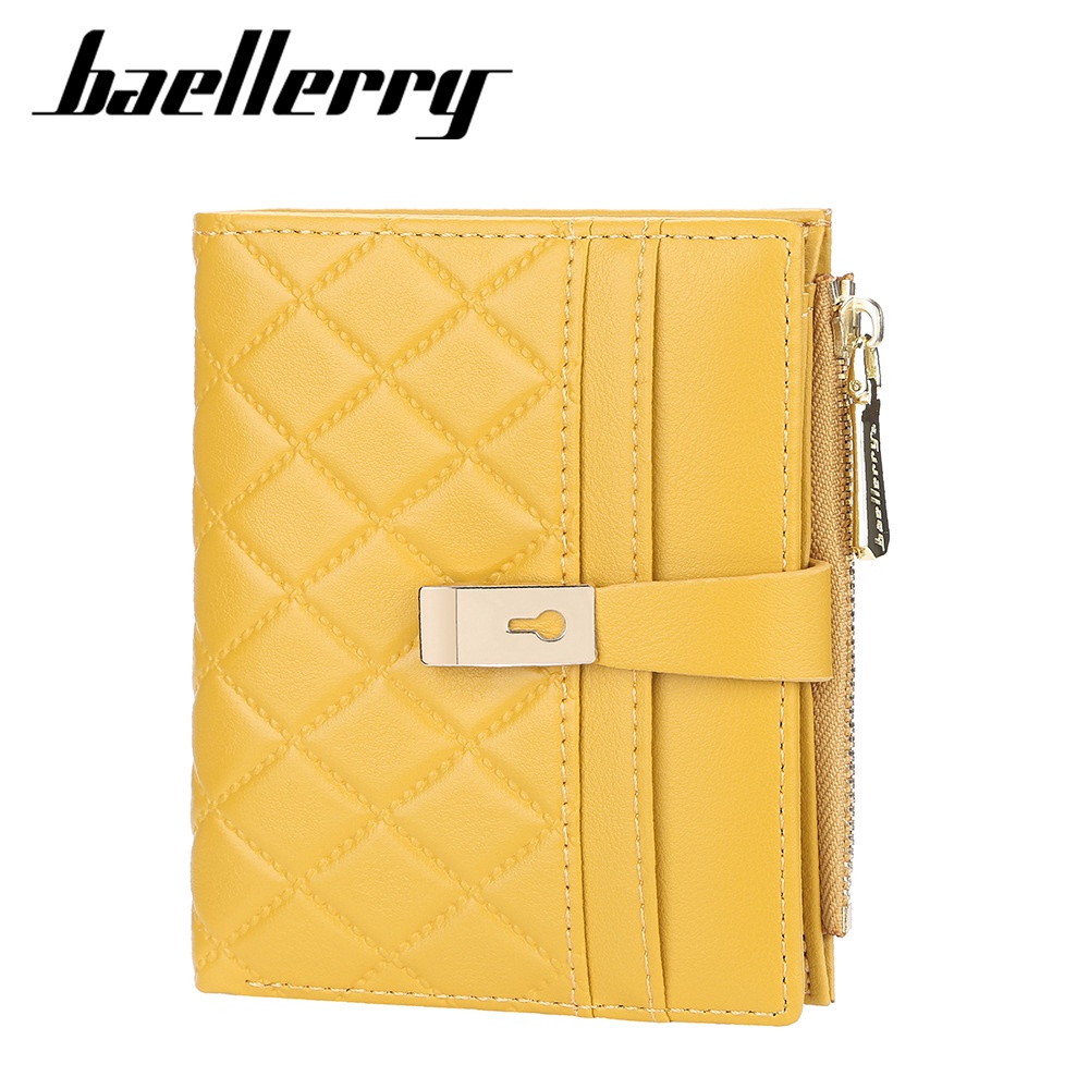 [BISA COD] BAELLERRY NR085 Dompet Wanita Dompet Pendek Dompet Lipat Bahan Kulit PU Leather Premium