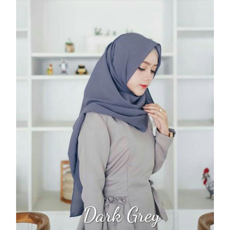 PASHMINA DIAMOND GEORGETTE / SIZE 180cm x 75cm-PD DARK GREY