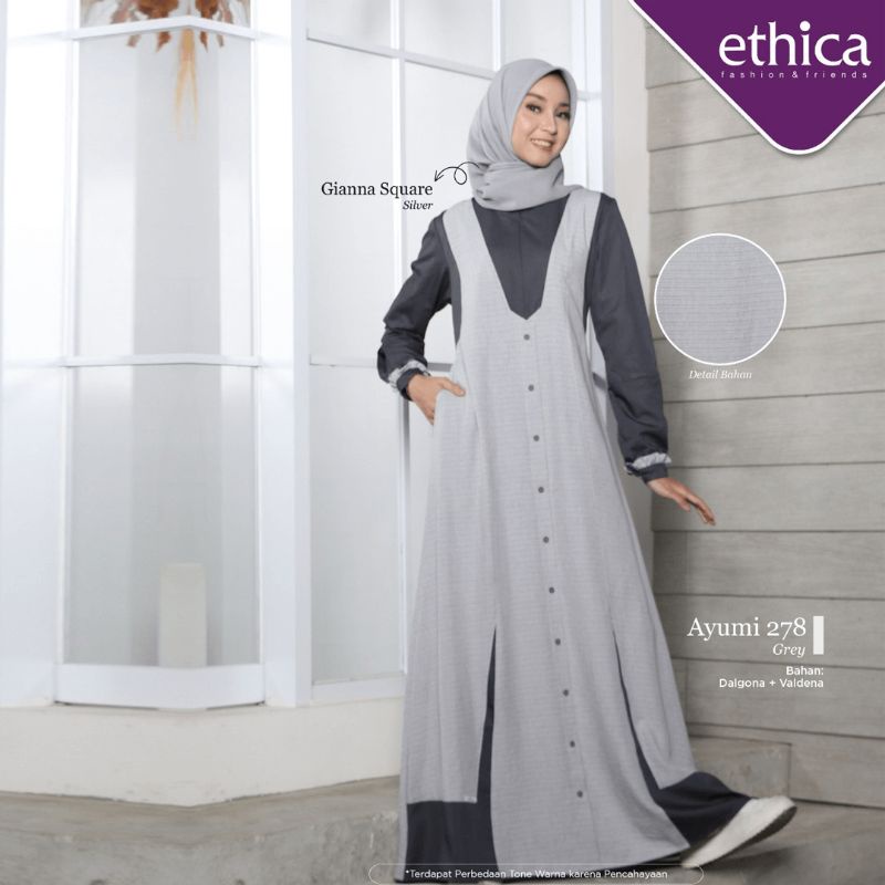 GAMIS TERBARU 2022 ETHICA AYUMI 278 GREY
