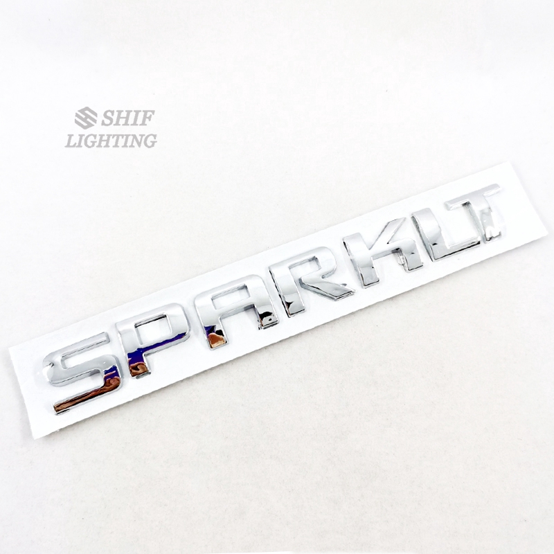 1pc Stiker Emblem Logo LT SPARKLT Bahan ABS Krom Untuk Mobil Chevrolet