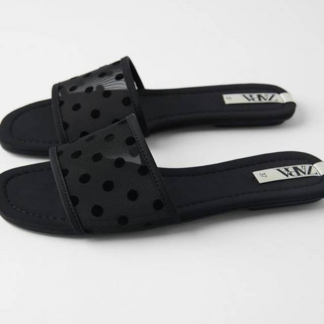 Sandal Zara Black Dottie Ori