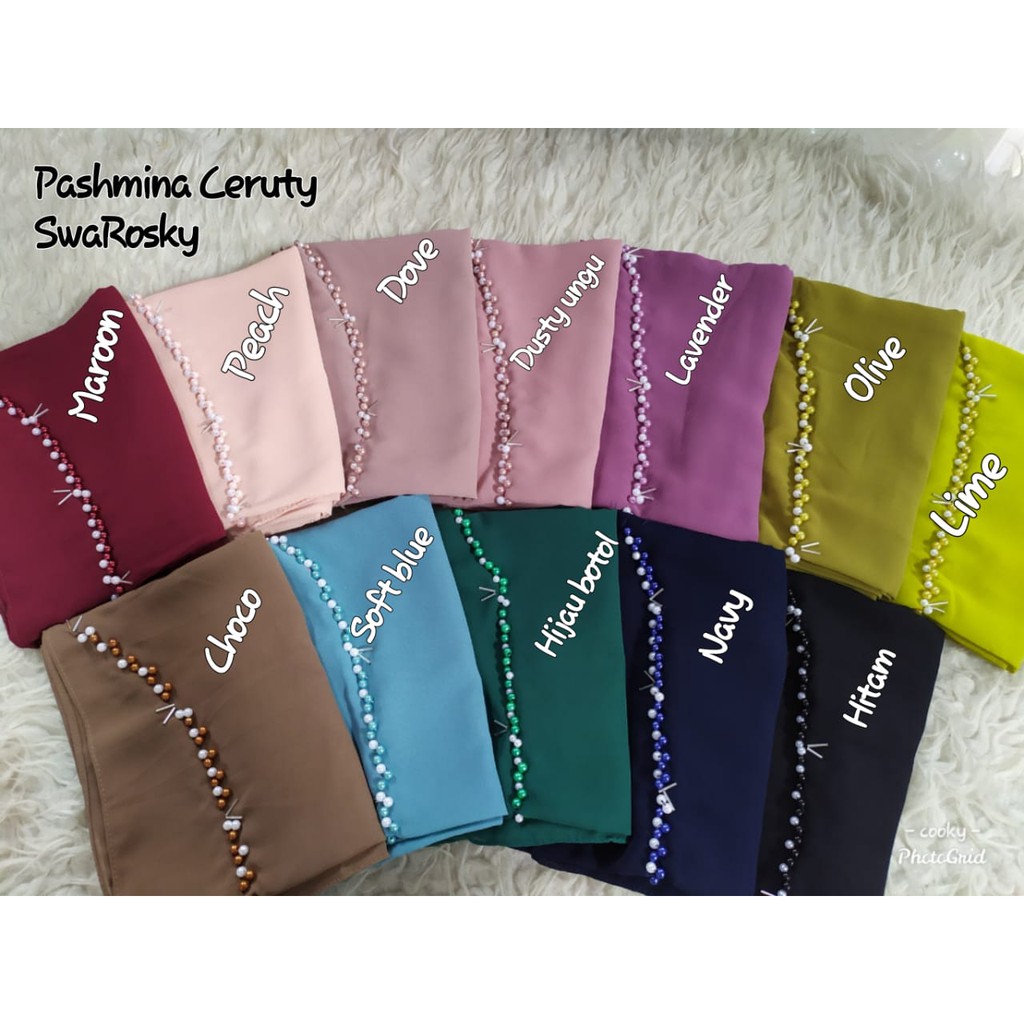 Pashmina Ceruty Swarovski/ Pashmina Ceruty Babydoll