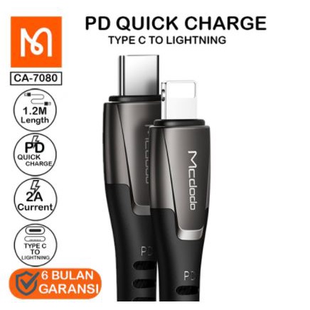 MCDODO CA-708 KABEL DATA CHARGER TYPE C to LIGHTNING PD 18W IPHONE 11 CABLE FAST CHARGING