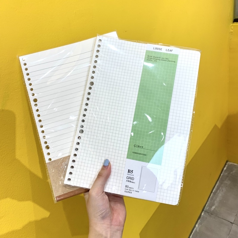 

JASTIP KKV Loose Leaf A5 B5 Grid / Lines Kertas Binder Gimen Season Taiwan