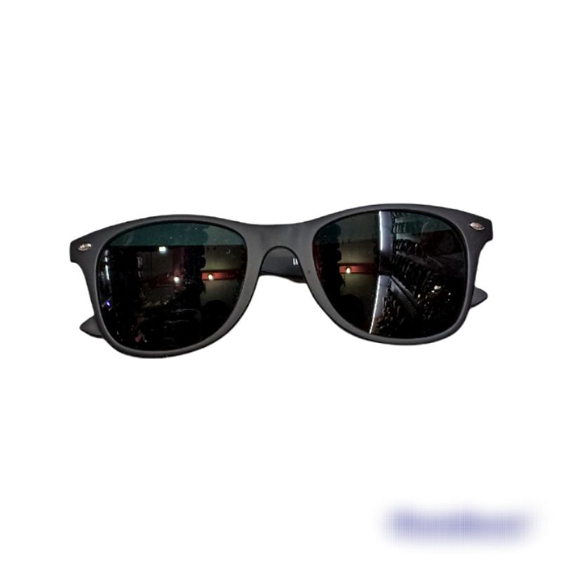 0kacamata hitam kotak pria wanita / kacamata gaya kotak hitam retro casual unisex