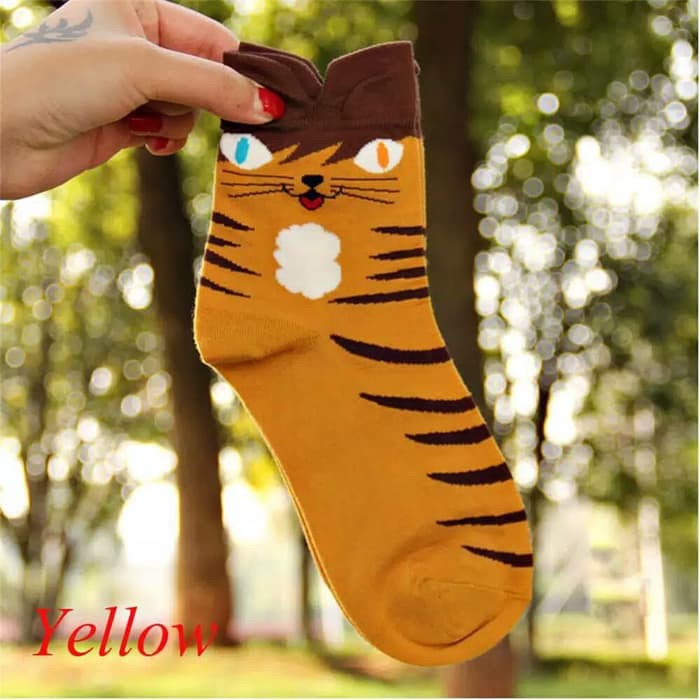 CLEARANCE SALE - KSKI0018 - Kaos Kaki Wanita Pria Lucu Imut Cat Kucing Kitty Telinga Cosplay Anime Japan Japanese Korea Korean Kawaii Kiyowo