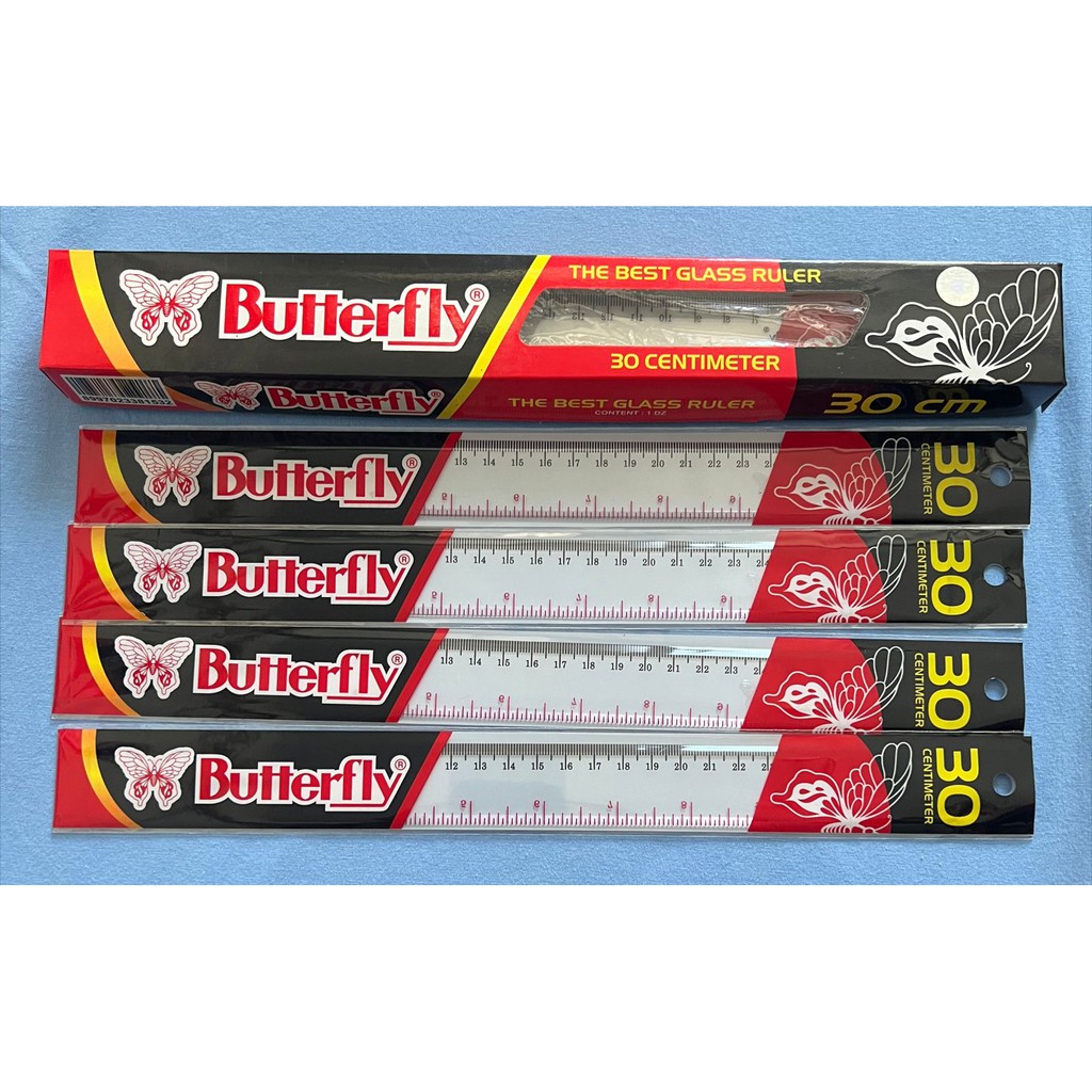 

Penggaris Butterfly 30cm Plastik Atk Termurah