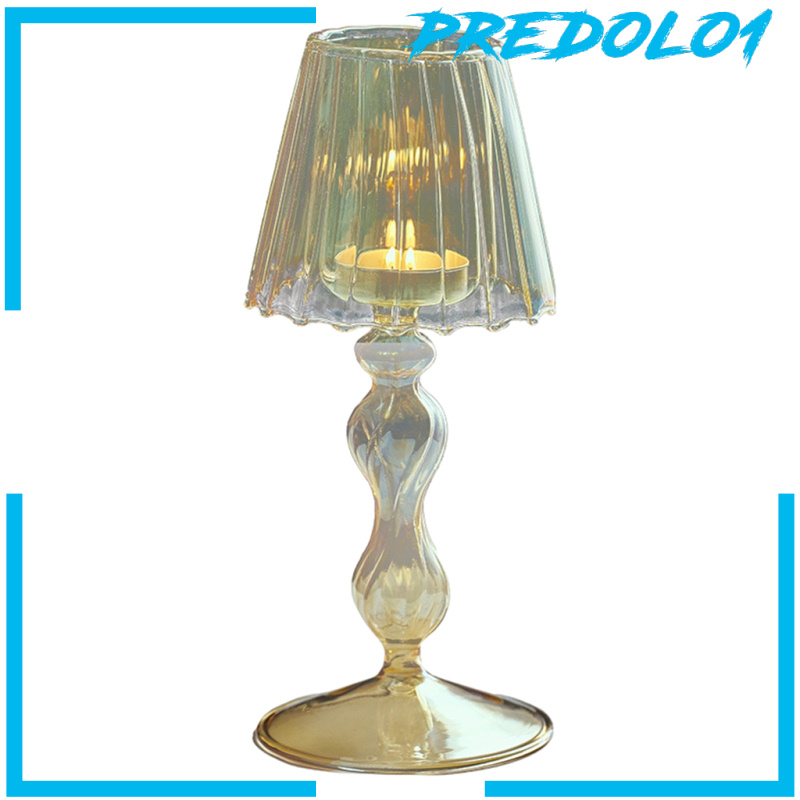 [PREDOLO1]Glass Tall Candle Holders Candles Candlesticks Decorative Candlestick