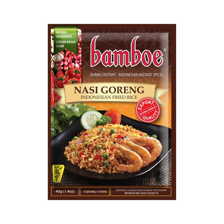 

Bamboe Nasi Goreng /bumbu instan Nasi Goreng Tradisional 40 gr
