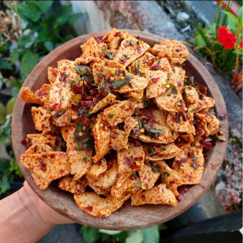 

keripik basreng MANTUL pedas kriuk daun jeruk