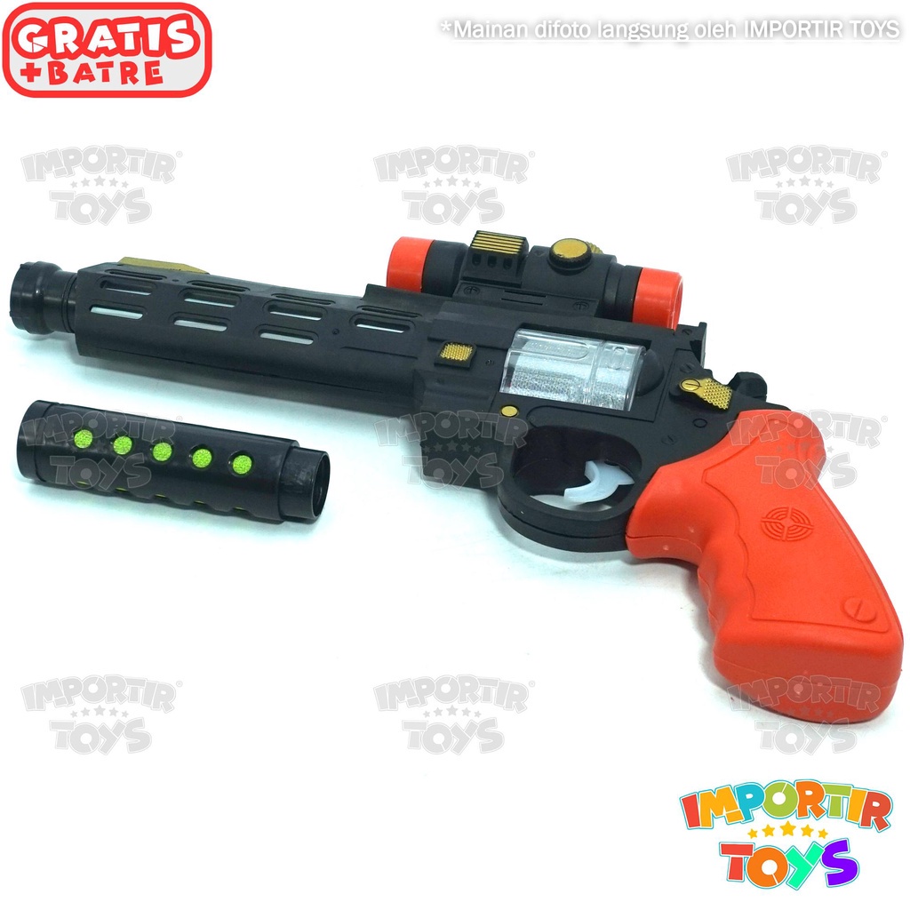 Tembakan Pistol Anak Bercahaya dan Suara Mainan Pistol Bayi Toys Kid