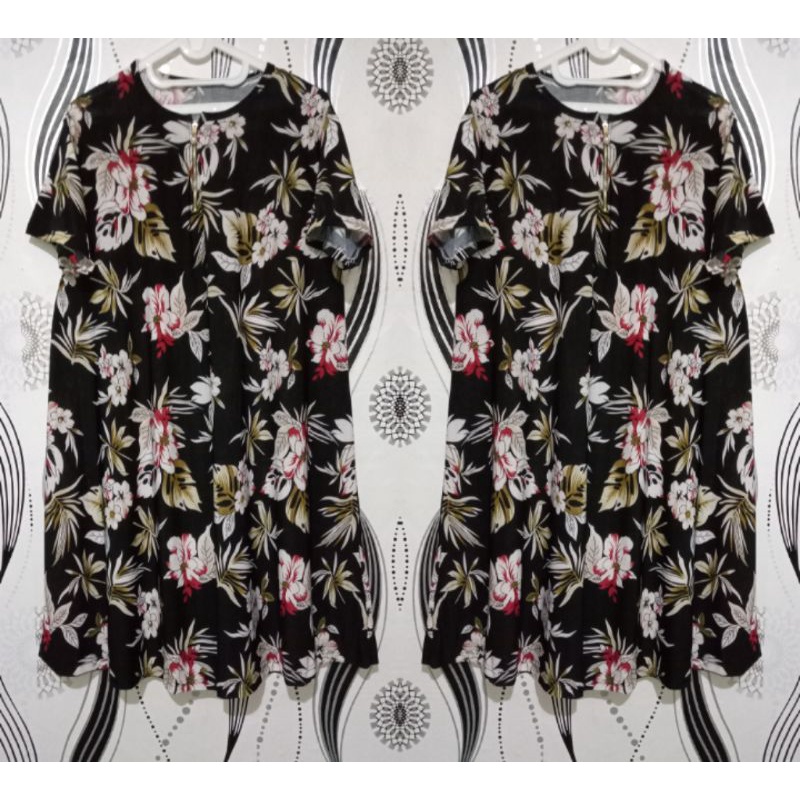 DASTER LARINA KAOS ATASAN WANITA JERSEY SUPER JUMBO DASTER BUSUI RESLETING DRESS IBU MENYUSUI FRENDLY