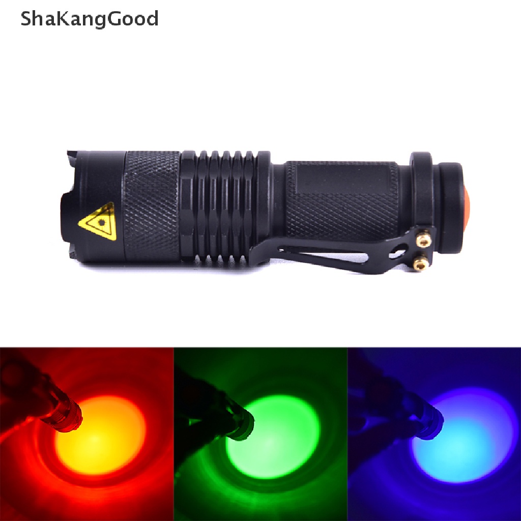 Lampu Senter Led Night Vision Warna Merah Hijau Biru Untuk Camping Berburu