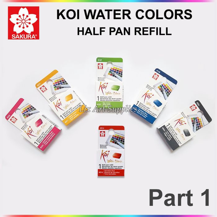 

Sakura Koi Water Colour Half Pan Refill / Watercolor Half Pan Refill / Refill Cat Air Sakura (01/03)