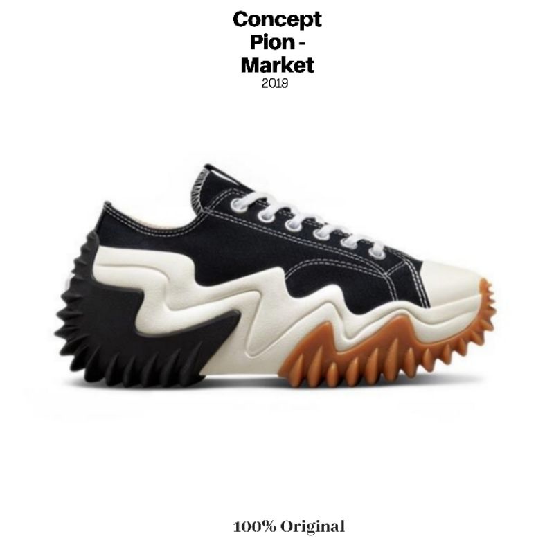 Converse Run Star Motion Canvas Platform OX Black/White/Egret