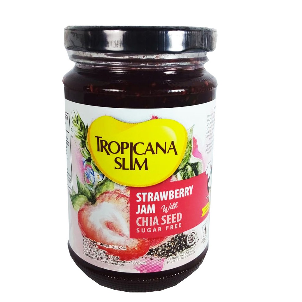 

TROPICANA SLIM STRAWBERRY JAM WITH CHIA SEED SUGAR FREE 375G