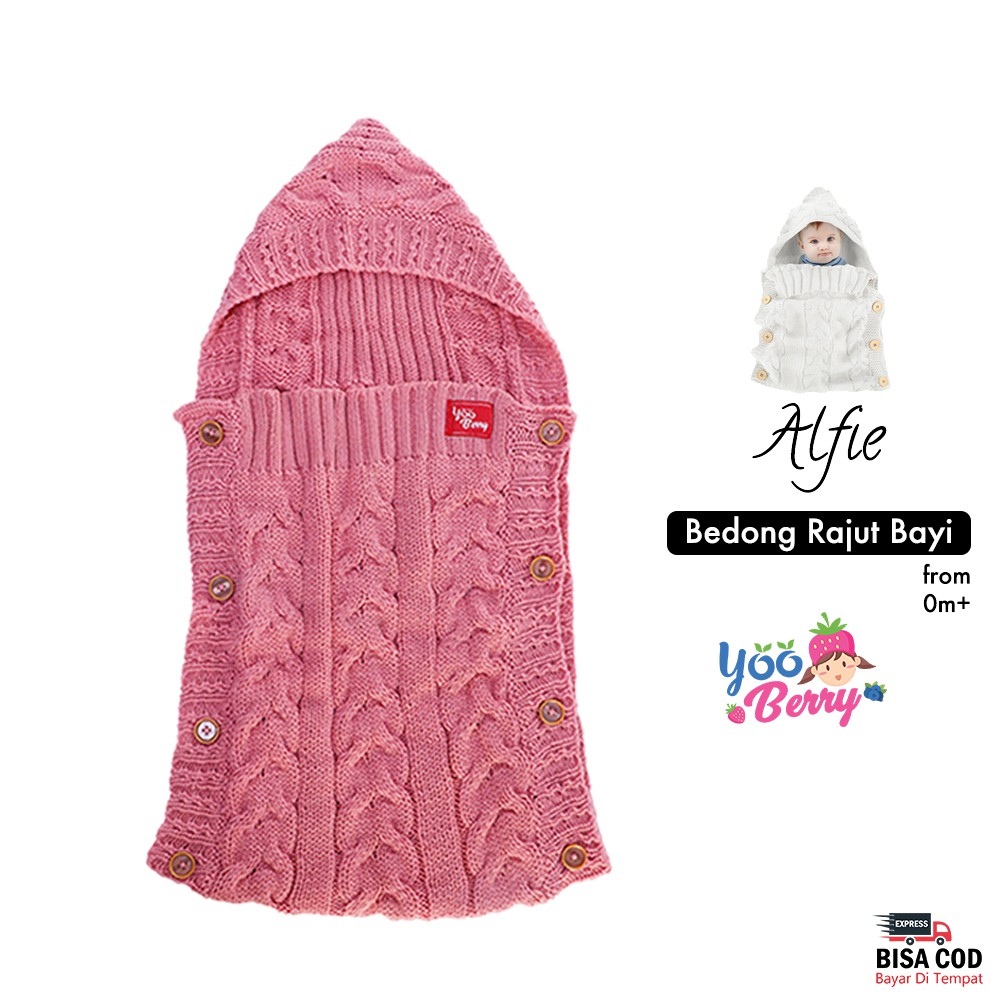 YooBerry Bedong Rajut Selimut Bayi Alfie Baby Swaddle 0m+ Berry Mart