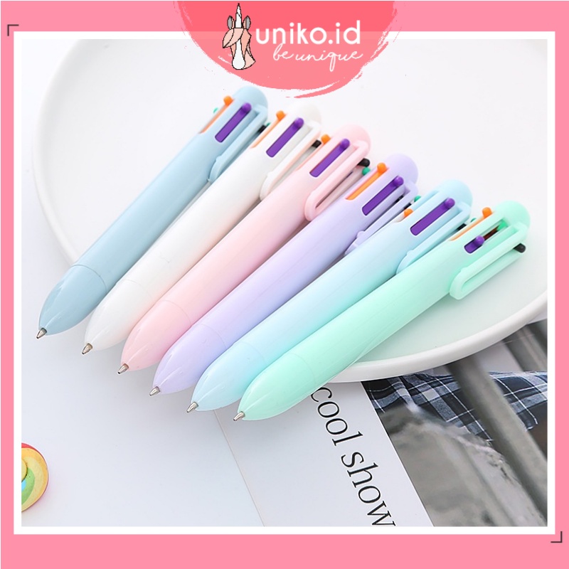 

UNIKO.ID | PULPEN MEKANIK 6 WARNA BARU PENA BOLPEN 6IN1 WARNA MULTI COLORS PEN