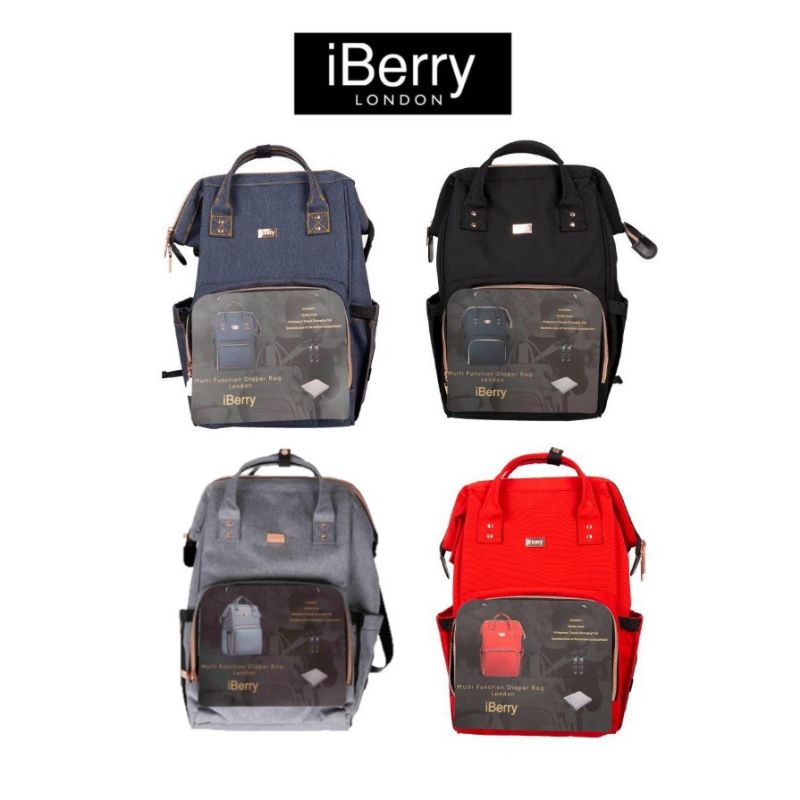 iBerry London Diaper Bag 2in1 Rose Gold Hardware Tas Perlengkapan Bayi