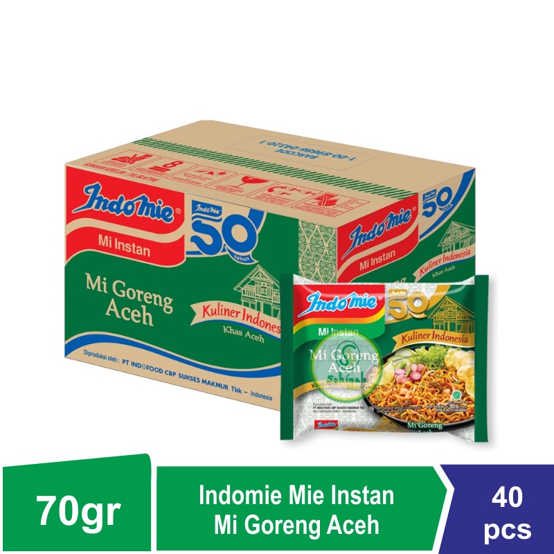 Indomie Mie Instan Goreng Aceh 1 Karton - (40 Pcs)