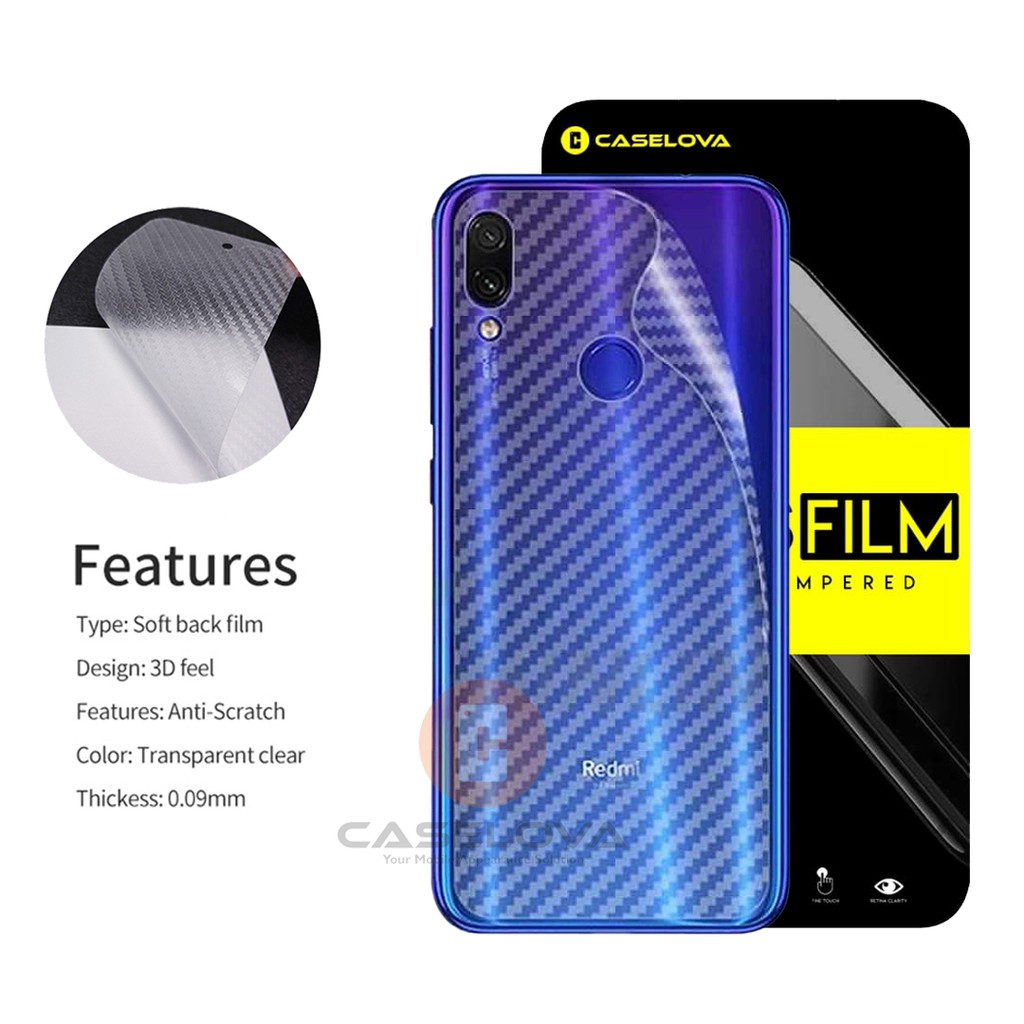 Garskin Back Skin Carbon Xiaomi Redmi Note 7 Note 7 Pro Mi