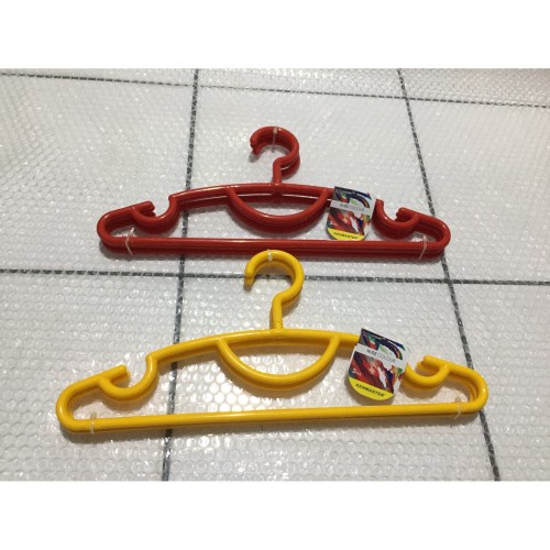 

02 Kenmaster GantunganBaJu Platik-H02-Putar-Warna-3Pc kuning Merah terbaik
