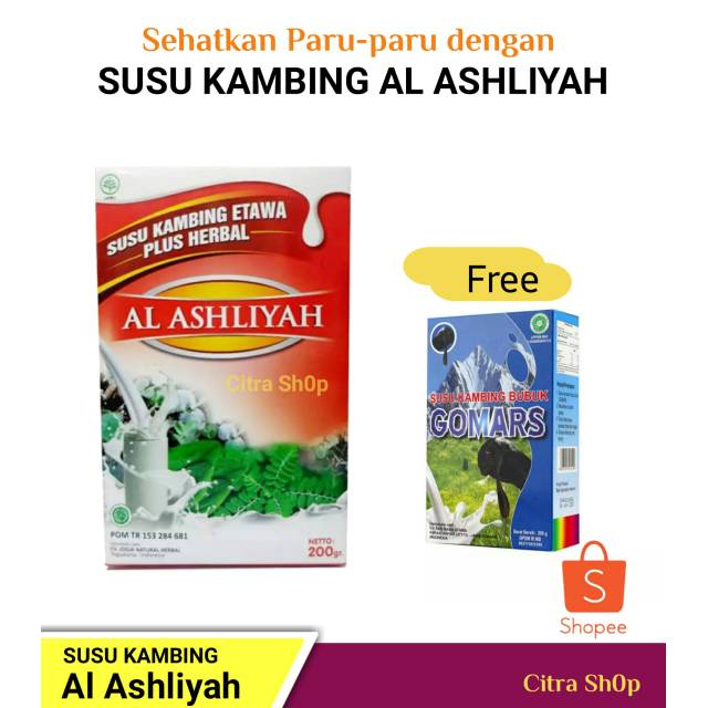

Susu Kambing Al Ashliyah bonus Susu Gomars, rasa lebih enak