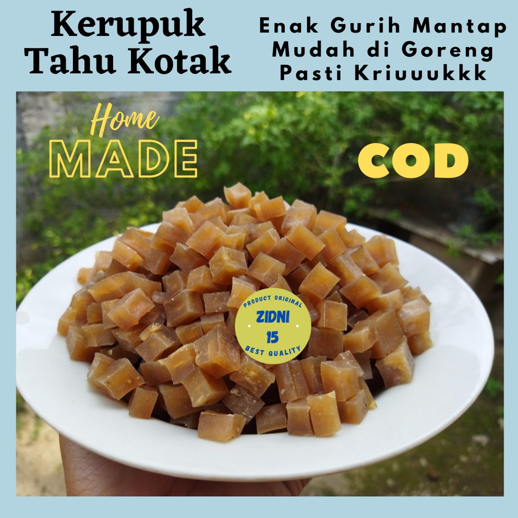 

[500gram] Kerupuk Tahu Kotak /Krupuk mentah homemade