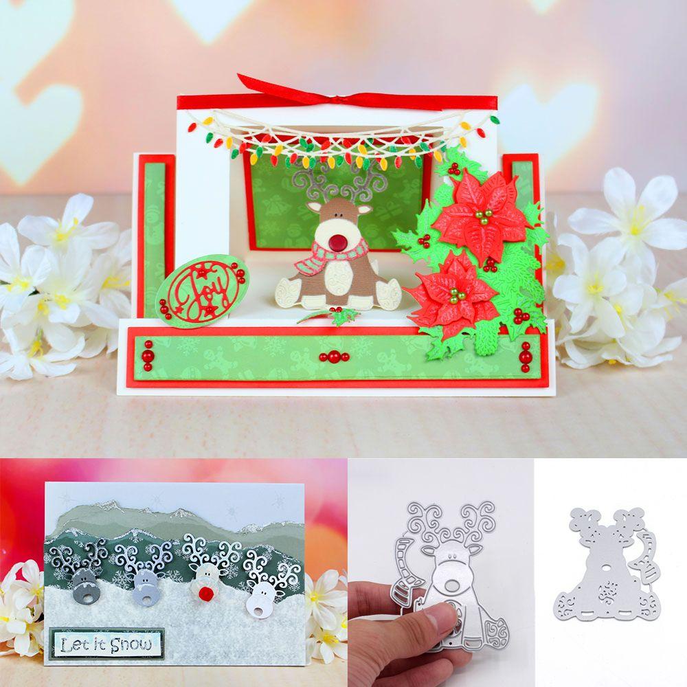 Cetakan Stensil Cutting Dies Motif Bunga Bahan Metal Untuk Scrapbook / Craft Diy / Kartu