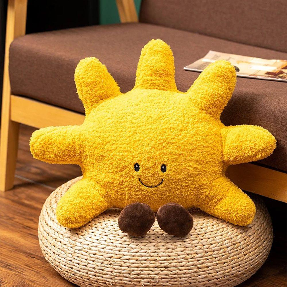 Lanfy Mainan Boneka Bantal Bentuk Matahari Bahan Plush Untuk Anak