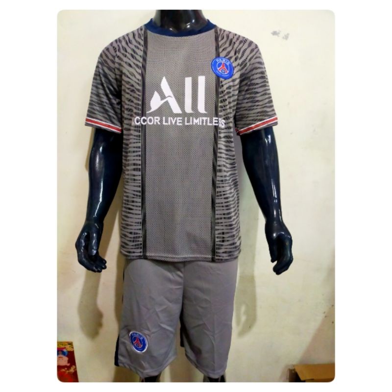 BAJU BOLA ATASAN/SETELAN PSG ABU