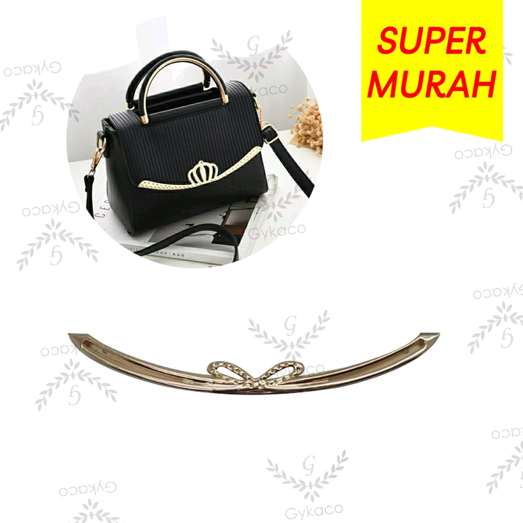 Variasi V164 Plat Behel Lengkung U Pita (Baut) - Aksesoris Tas &amp; Dompet Wanita Fashion (IMPORT)